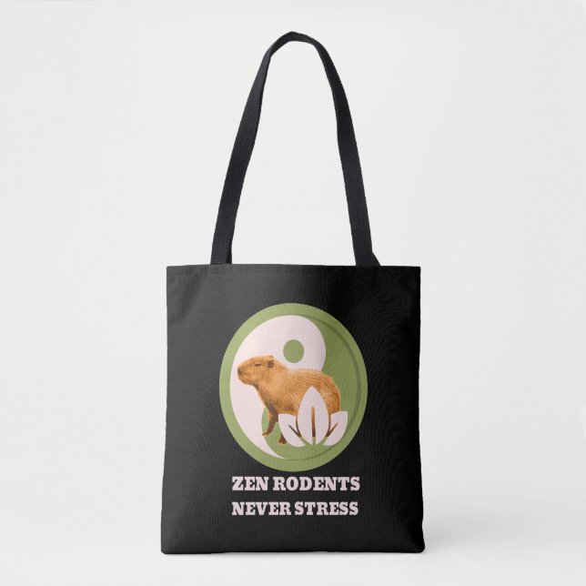 Bolsa Tote Roedores Zen Nunca Estressam Humor do Capivara (Frente)