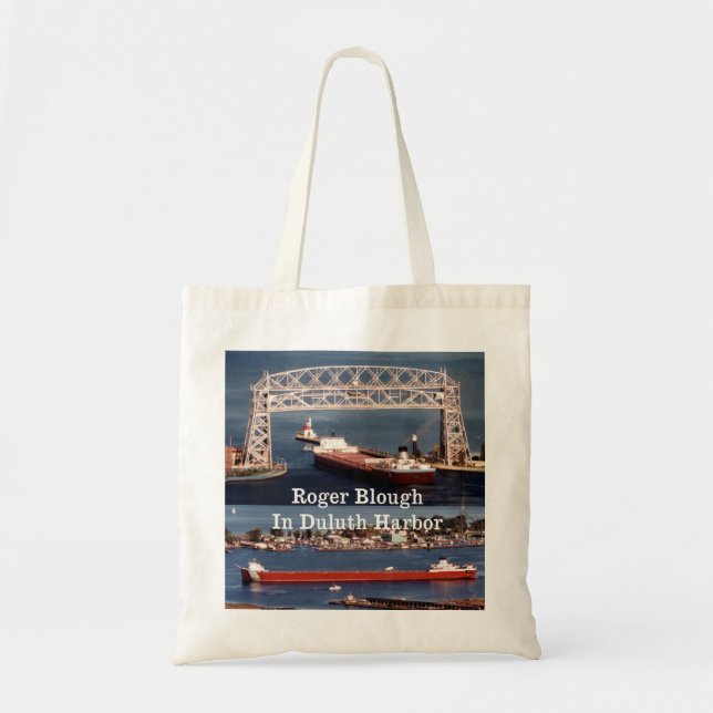 Bolsa Tote Roger Blough em Duluth Harbor, saco de toques (Frente)
