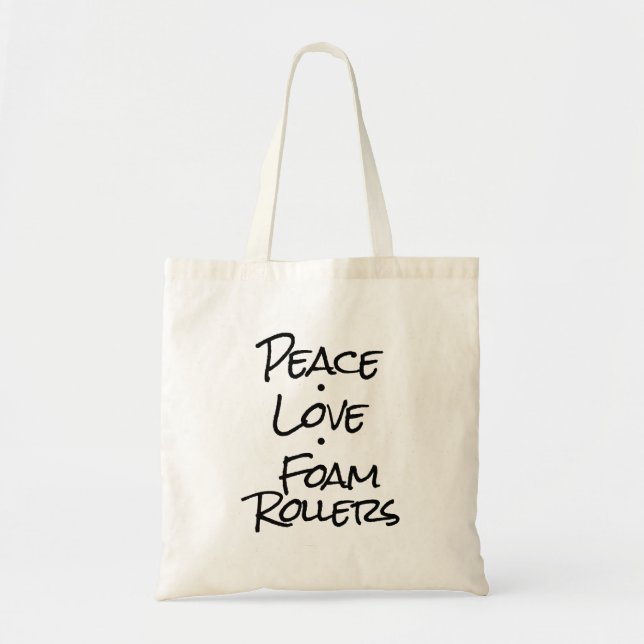 Bolsa Tote Rolamentos de espuma de paz e amor (Frente)