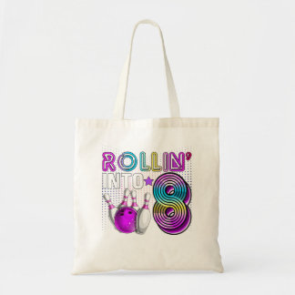 Bolsa Tote Rolando para 8 Boliches Festa de aniversário 8º an