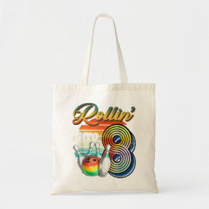 Bolsa Tote Rolando para 8 Boliches Festa de aniversário 8º an