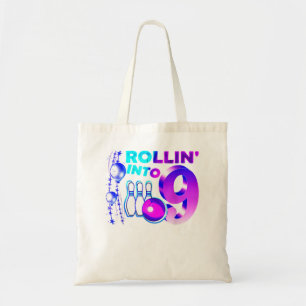 Bolsa Tote Rolando para 9 Boliches Festa de aniversário 9º an