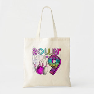Bolsa Tote Rolando para 9 Boliches Festa de aniversário 9º an