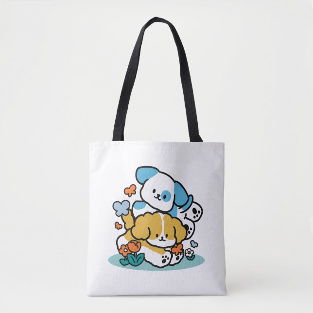 Bolsa Tote Rolando Para Maio Como Pups Felizes - Cachorro Pri (Frente)