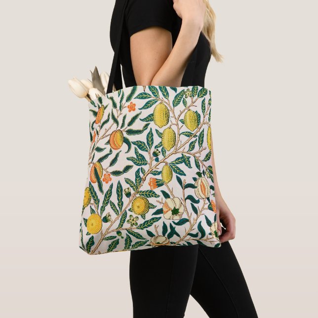 Bolsa Tote Romã Fruta William Morris Vintage  (Close Up)