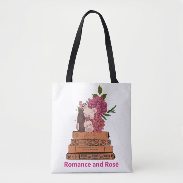 Bolsa Tote Romance e Rosa (Frente)