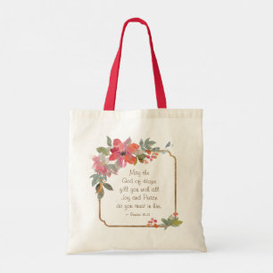Bolsa Tote Romanos 15:13 Deus da Esperança, Natal