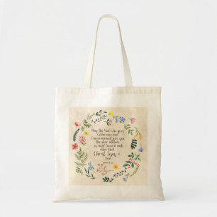 Bolsa Tote Romans 15:15 Versículo da Bíblia Cristã Aquarela