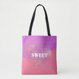 Bolsa Tote Romantic glitter pink art
