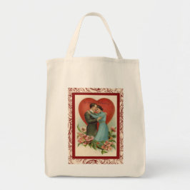 Bolsa Tote Romantic Woman and Man in Valentine heart