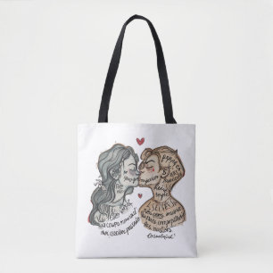 Bolsa Tote Romântica Arte amorosa Na moda do presente para a