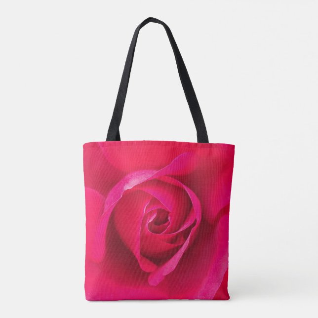 Bolsa Tote Romântico Rosa Vermelho Rosa v2 (Verso)