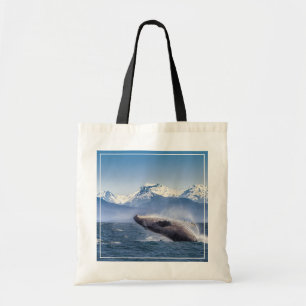 Bolsa Tote Rompendo a baleia de Humpback em Alaska