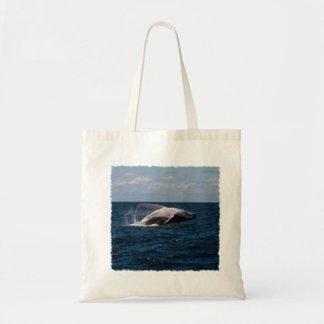 Bolsa Tote Rompimento da baleia de Humpback - sacola (Frente)