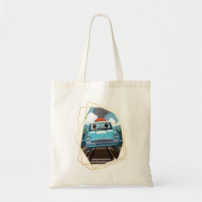 Bolsa Tote Ron & HARRY POTTER™ em carro voador para HOGWARTS™ (Frente)