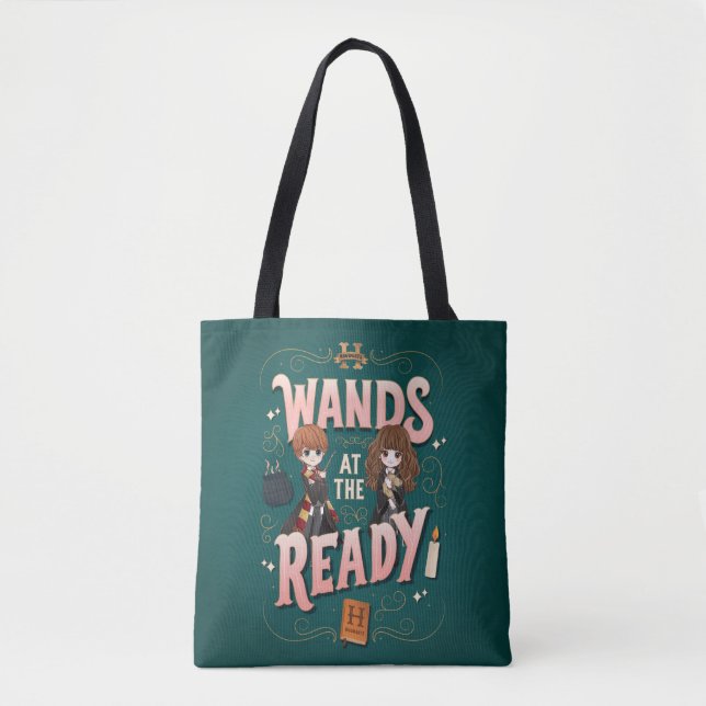 Bolsa Tote Ron & Hermione Wands no Ready (Frente)