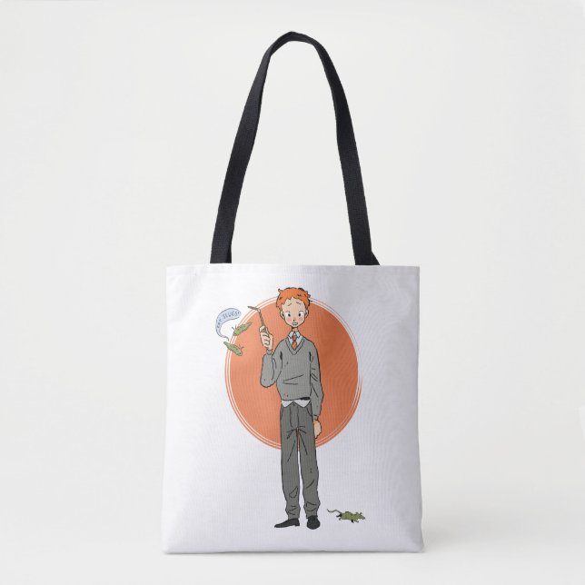 Bolsa Tote Ron Weasley Ilustração "Comer Slugs" (Frente)
