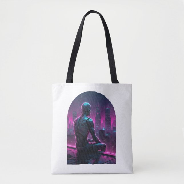 Bolsa Tote Rooftop Android City Gaze Tee (Frente)