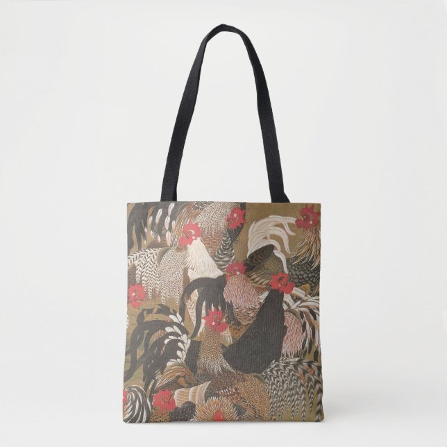 Bolsa Tote Rooster de Arte Japonês Bag 2017 (Frente)