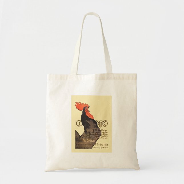 Bolsa Tote Rooster Steinlen Cocorico Arte Francesa (Frente)