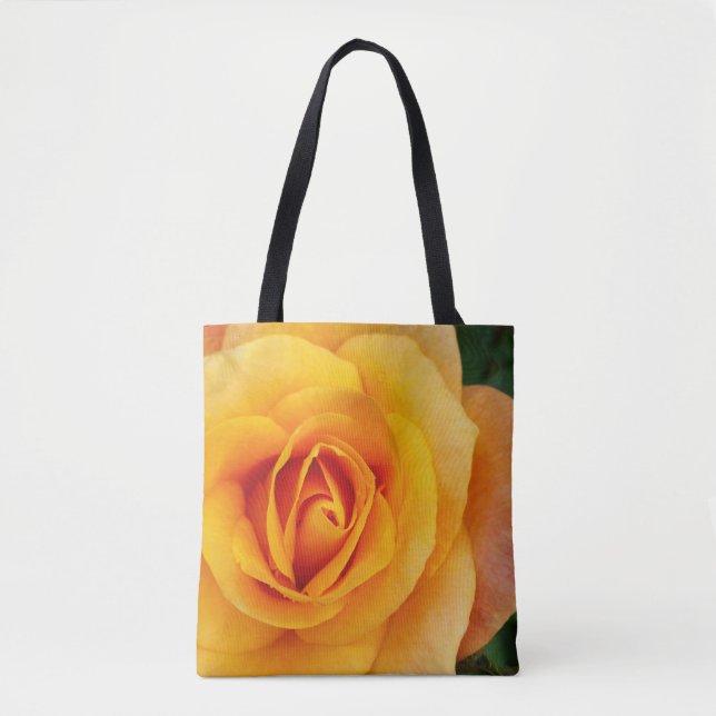 Bolsa Tote rosa amarela floração (Frente)