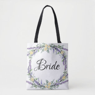 Bolsa Tote Rosa Amarela lavanda e Eucalyptus