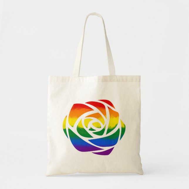 Bolsa Tote Rosa arco-íris (Frente)