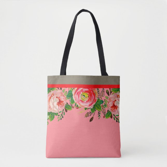 Bolsa Tote Rosa Blush noturno (Frente)