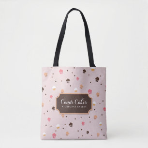 Bolsa Tote Rosa bonito do teste padrão da padaria dos