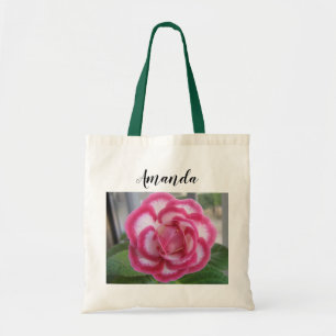 Bolsa Tote Rosa branca vermelha, um saco personalizado para a