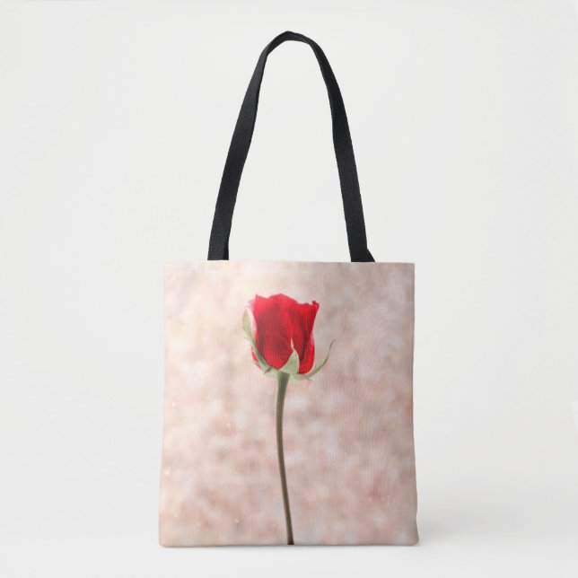 Bolsa Tote Rosa branco preto vermelho (Frente)