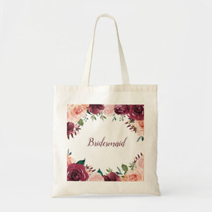 Bolsa Tote Rosa Bridesmaid com Ponta Cinzenta Cinzenta com Bl
