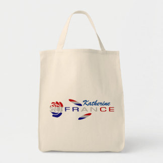 Bolsa Tote Rosa da Bandeira Francesa Personalizada