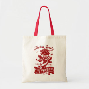 Bolsa Tote Rosa da Beleza Atemporal – Gótico Vintage