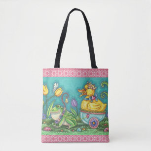 Bolsa Tote Rosa da SACOLA do PRÍNCIPE PÁSCOA SALTO da