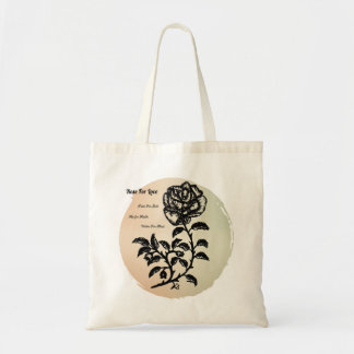 Bolsa Tote Rosa de Algodão do Amor em Pêssego