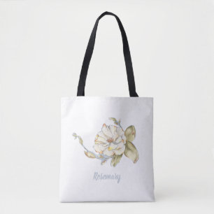 Bolsa Tote Rosa de arbustos brancos