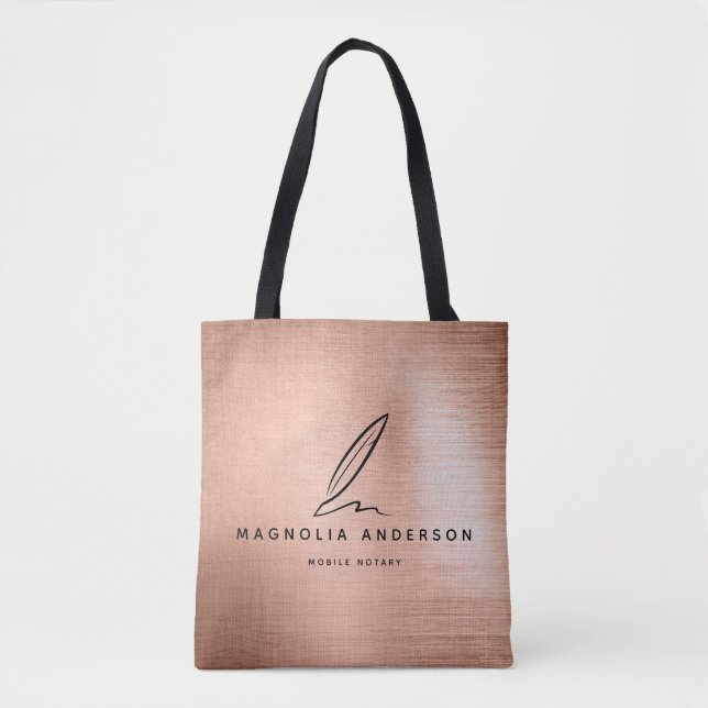 Bolsa Tote Rosa de Comprimido Dourado de Comprimido para Port (Frente)