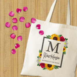 Bolsa Tote Rosa de Girassol Margarida Outono Floral Casamento