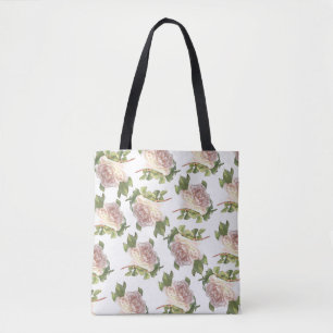 Bolsa Tote Rosa de pêssego azul