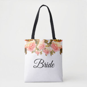 Bolsa Tote Rosa de pêssego azul