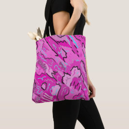 Bolsa Tote Rosa! Diversão com Abstrato Art