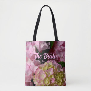 Bolsa Tote Rosa e Creme Hydrangeas Noiva