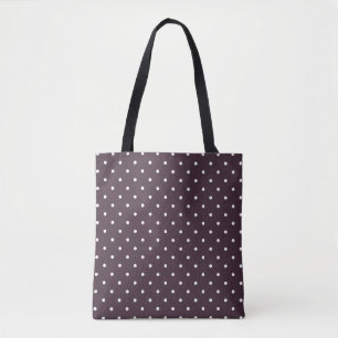 Bolsa Tote Rosa e pontos brancos da Ebony