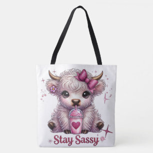 Bolsa Tote Rosa, Fique Sassado, Vacas Highland