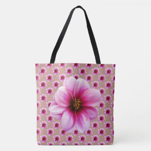 Bolsa Tote Rosa floral botânico em alguma cor