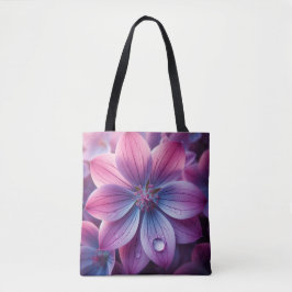 Bolsa Tote Rosa Floral e Lilás Roxo
