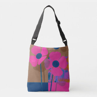 Bolsa Tote Rosa Floral Moderna / Flor Grande Minim