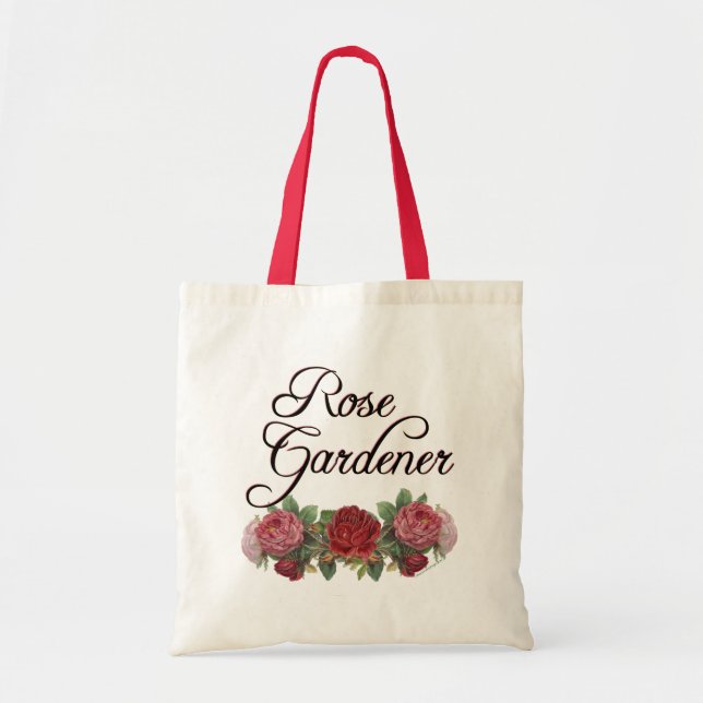 Bolsa Tote Rosa Gardener Say com Rosas (Frente)