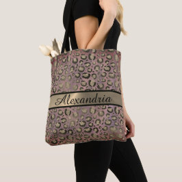 Bolsa Tote Rosa Glittery Chic Leopardo